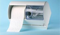 Doppelrollenhalter für Toilettenpapier - weiss / transparent