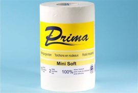 Mini-Reinigungsrolle - "Prima-Soft" - 100% Zellstoff - 2-lagig