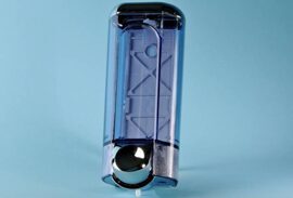 Flüssigseifendispenser - 0.8 Liter - chrom / transparent
