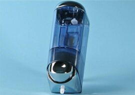 Flüssigseifendispenser - 0.17 Liter - chrom / transparent
