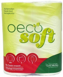 Küchenrollen - Oecosoft- 100% Zellstoff - 3-lagig
